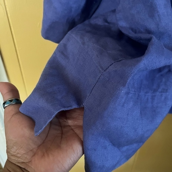 WESTBOUND Linen Button Down Purple Top! - Picture 5 of 7